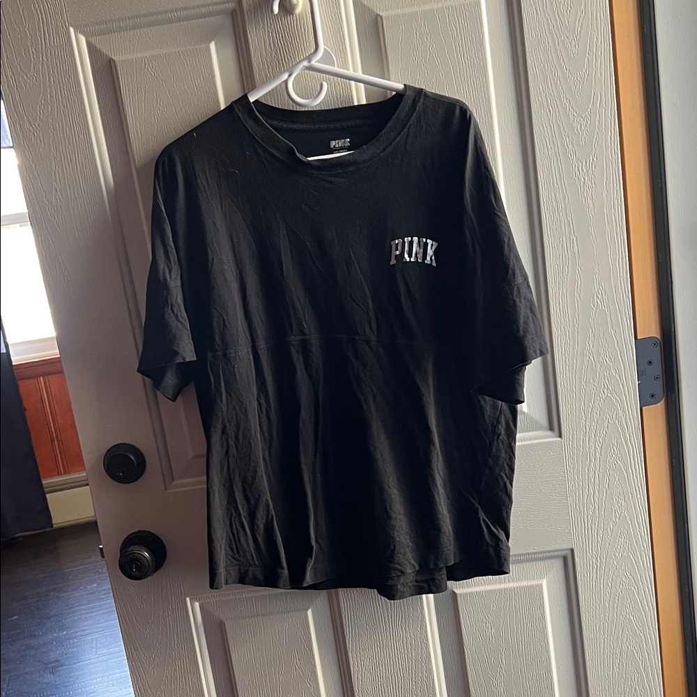PINK Victoria's Secret Black Short Sleeve Tee